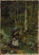 Laura Theresa Alma-Tadema With a Babe in the Woods oil on canvas